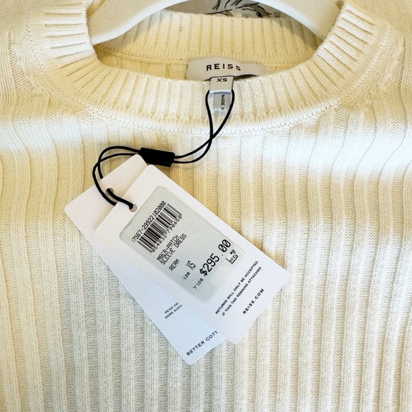 NWT🏷️ Reiss Ember Sweater Dress in Cream - Picture 8 of 8